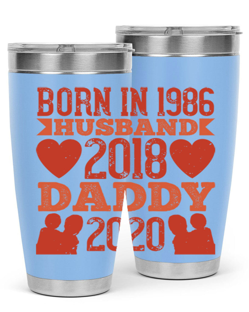 born in husband daddy 123#- fathers day- Tumbler