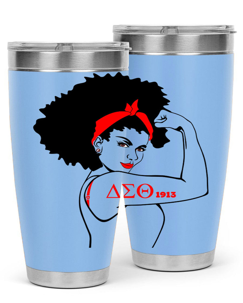 delta sigma theta 6#- black words phrases- Cotton Tank