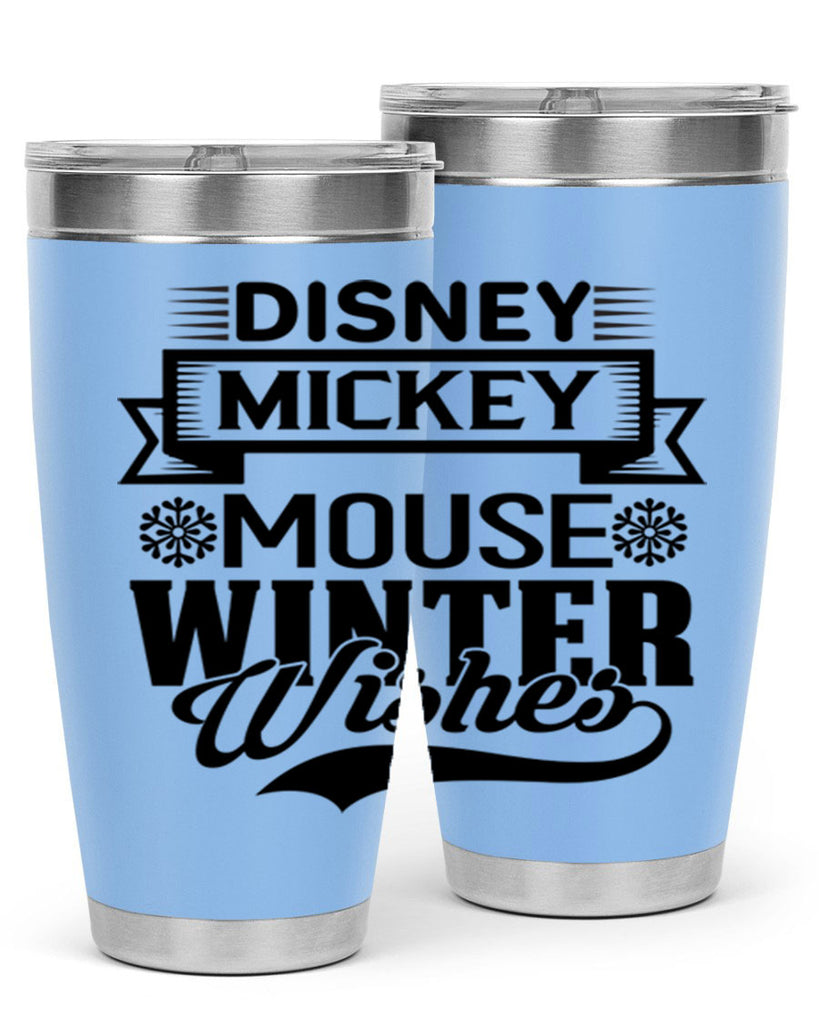 disney mickey mouse winter wishes 93#- winter- Tumbler
