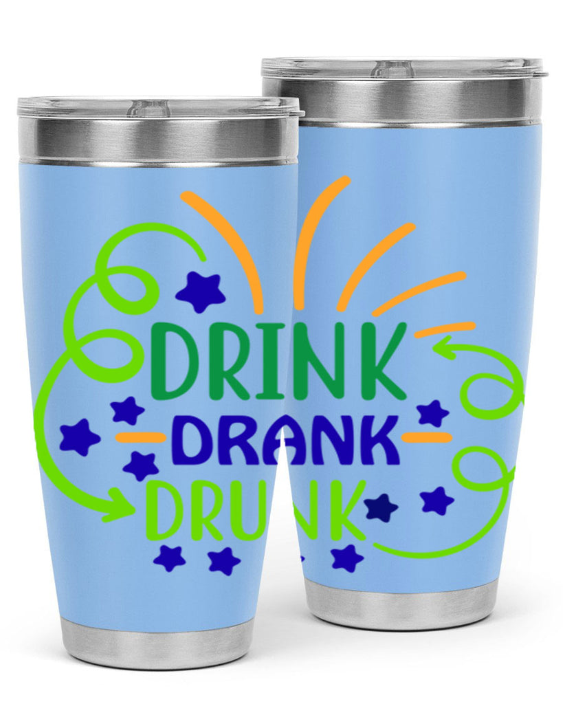 drink drank drunk 23#- mardi gras- Tumbler