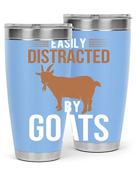 easily distracted by goats Style 5#- goat- Tumbler