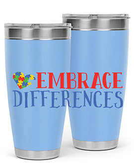 embrace differences Style 13#- autism- Tumbler
