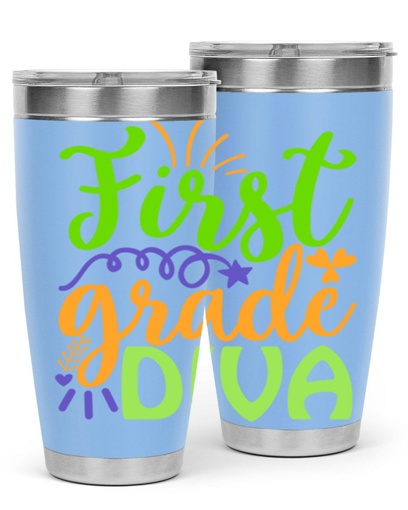 first grade diva 21#- mardi gras- Tumbler