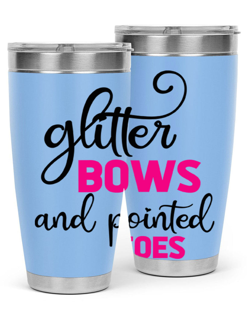 glitter bows and pointed toes 41#- ballet- Tumbler