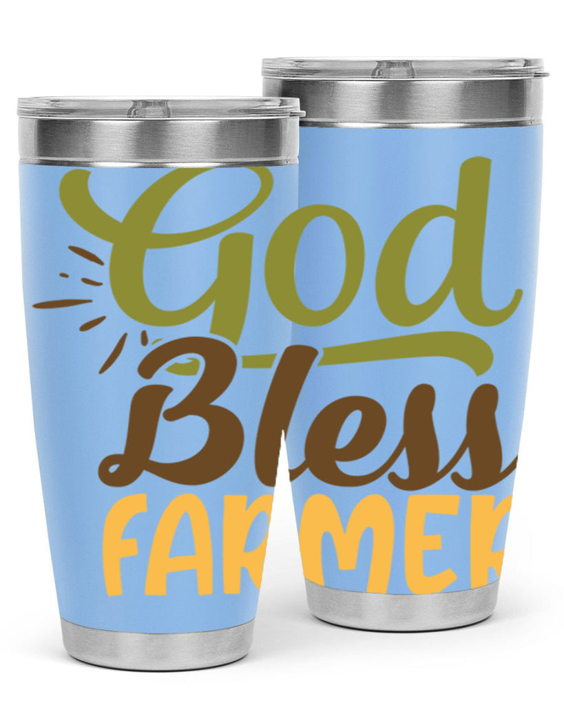 god bless farmer 10#- farming and gardening- Tumbler