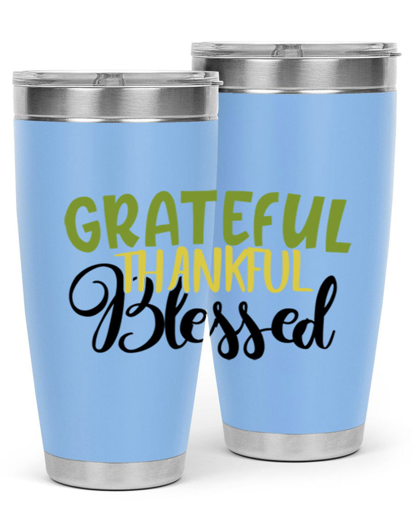 grateful thankful blessed 57#- thanksgiving- Tumbler