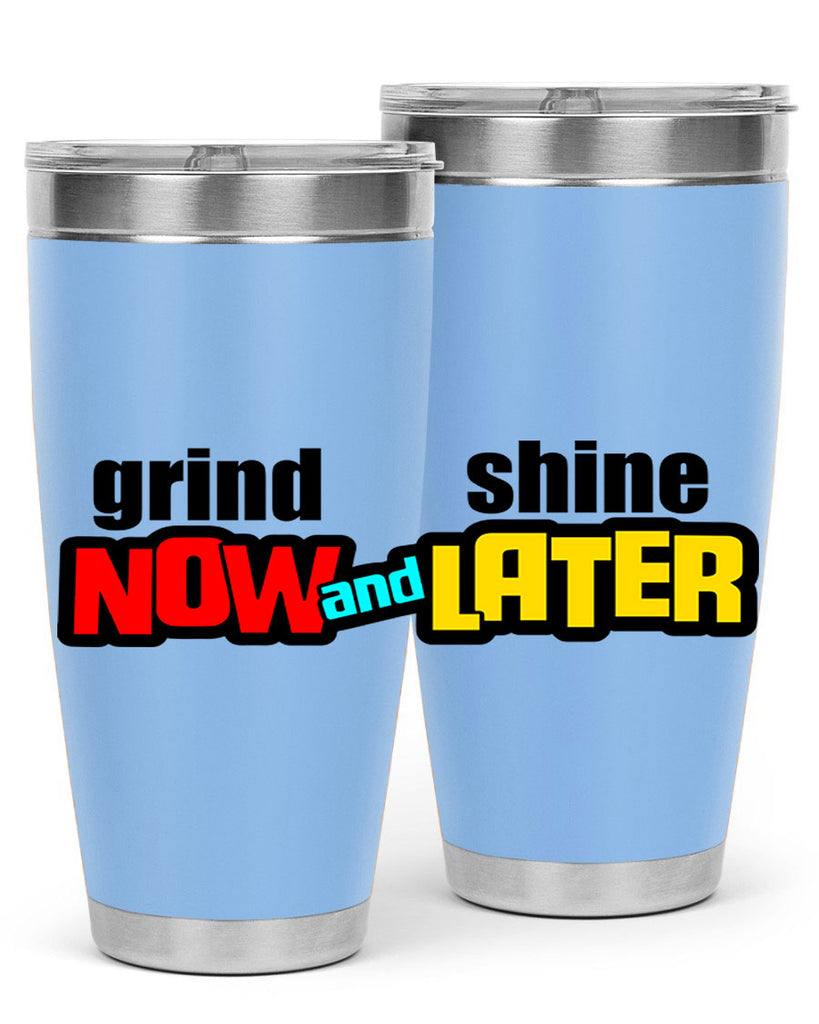 grind now and shine later 142#- black words phrases- Cotton Tank