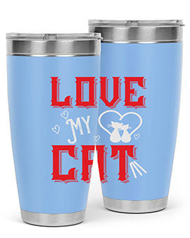 love my cat Style 67#- cat- Tumbler