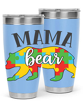 mama bear Style 32#- autism- Tumbler