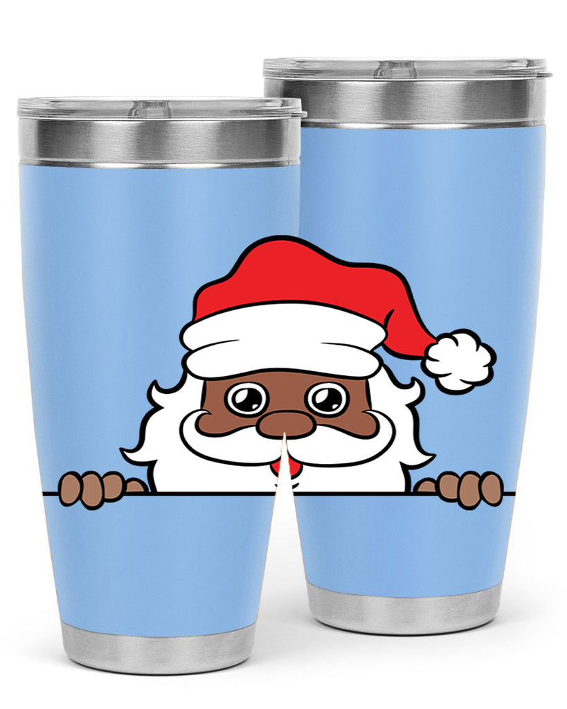 peekaboo black santa 19#- black men - boys- tumbler
