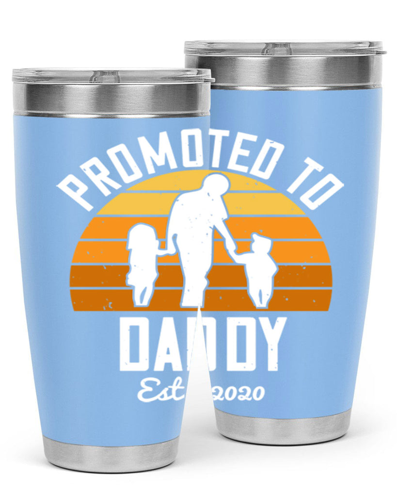 promoted to daddy est 187#- fathers day- Tumbler