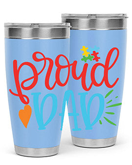 proud dad Style 36#- autism- Tumbler