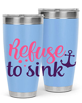 refuse to sink Style 4#- breast cancer- Tumbler