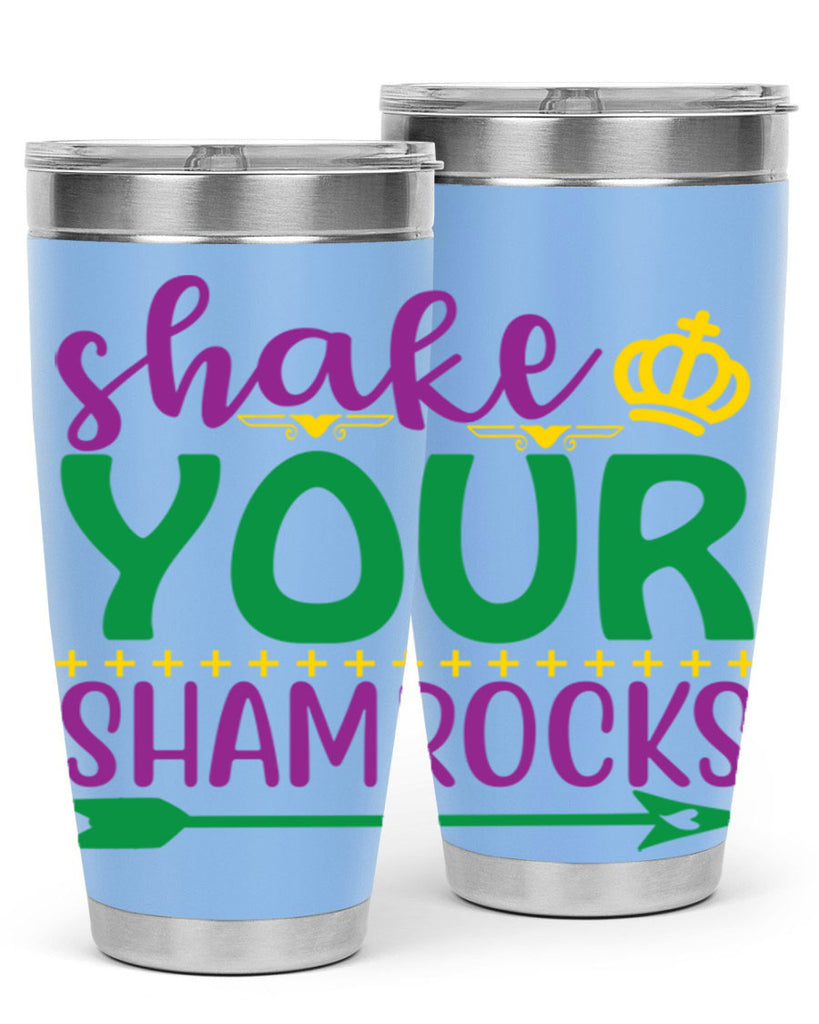 shake your shamrocks 2#- mardi gras- Tumbler