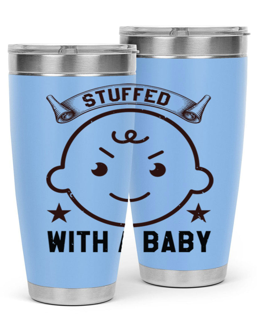 stuffed with a baby Style 14#- baby shower- tumbler