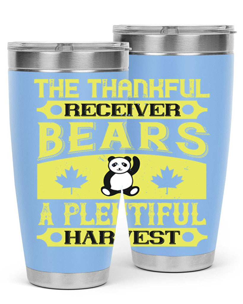 the thankful receiver bears a plentiful harvest 2#- thanksgiving- Tumbler
