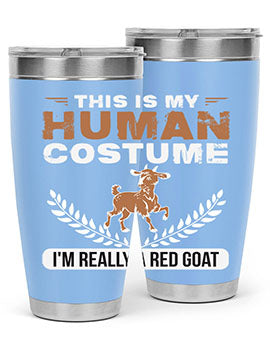 this is my human costume im really a red goat Style 1#- goat- Tumbler