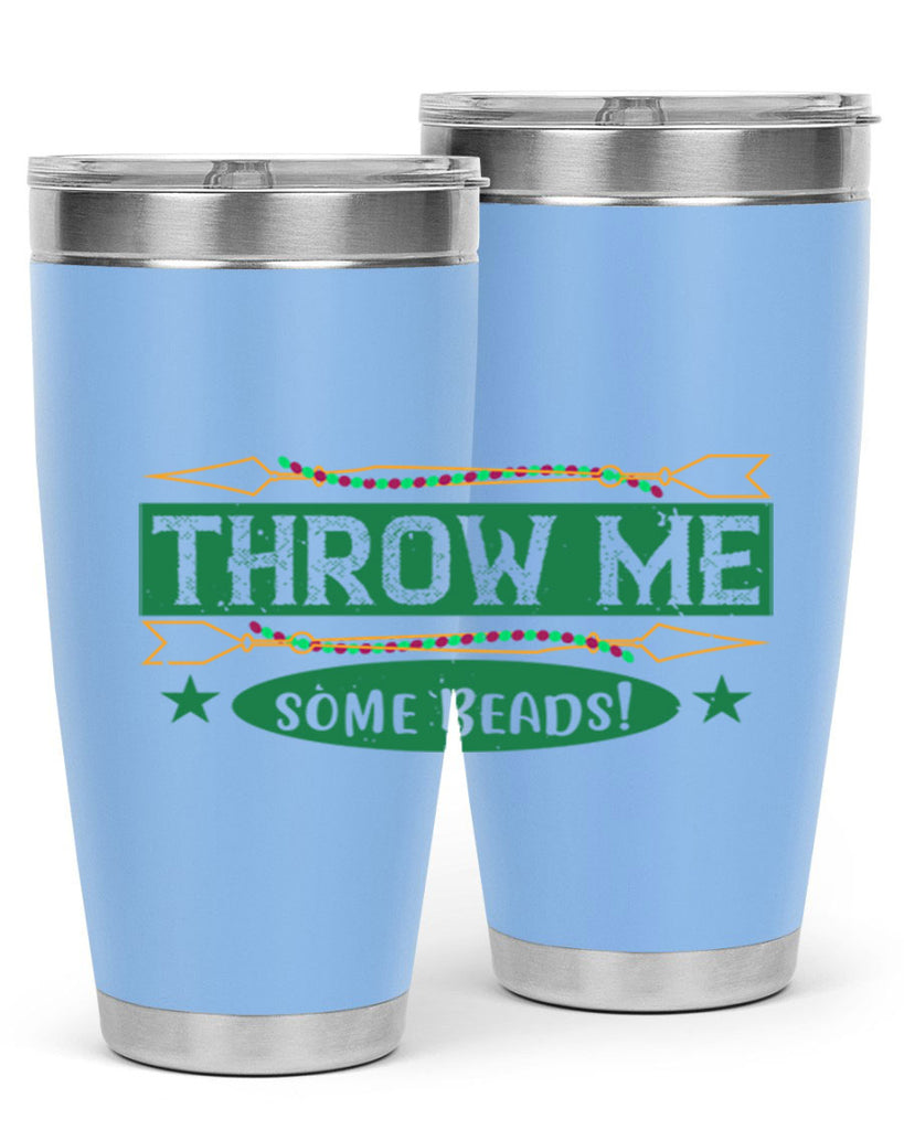 throw me some beads 34#- mardi gras- Tumbler