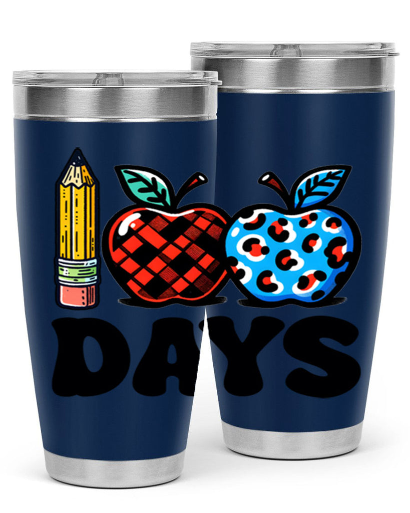 100th day of school Apple 38#- 100 days of school- Tumbler