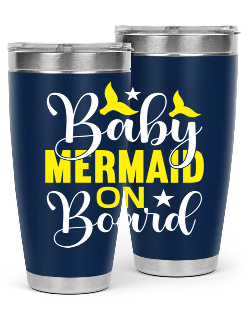 Baby Mermaid on Board 21#- mermaid- Tumbler