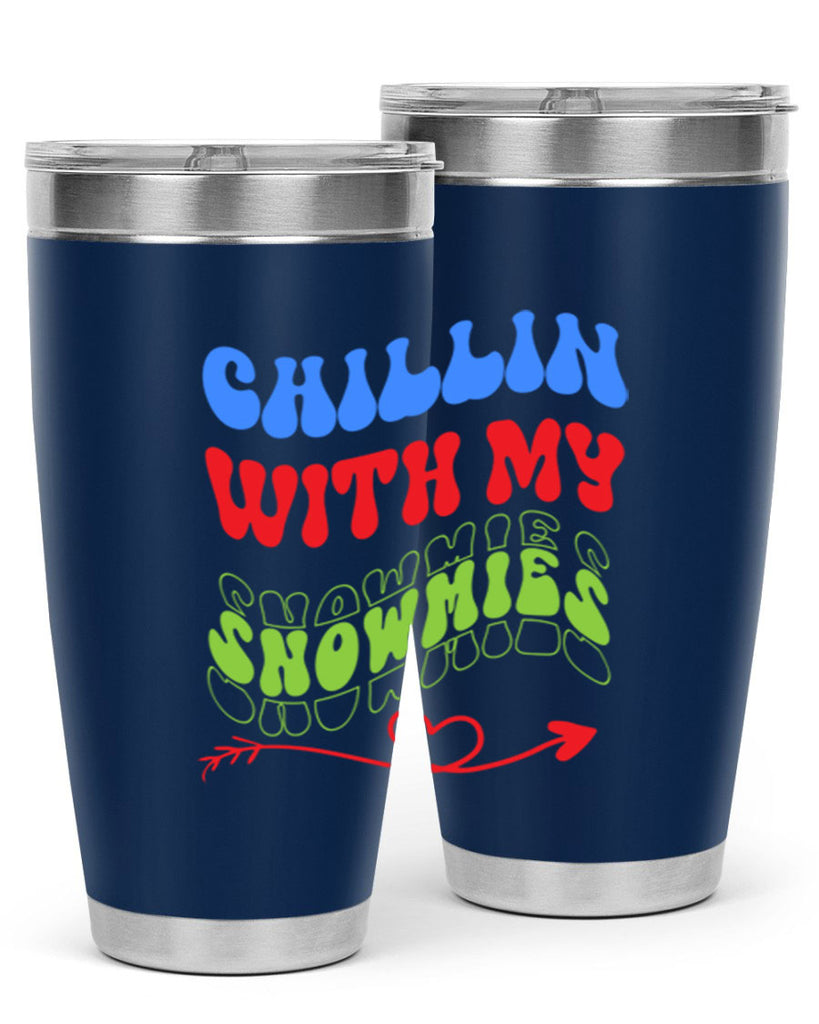 Chillin with my snowmies 42#- winter- Tumbler