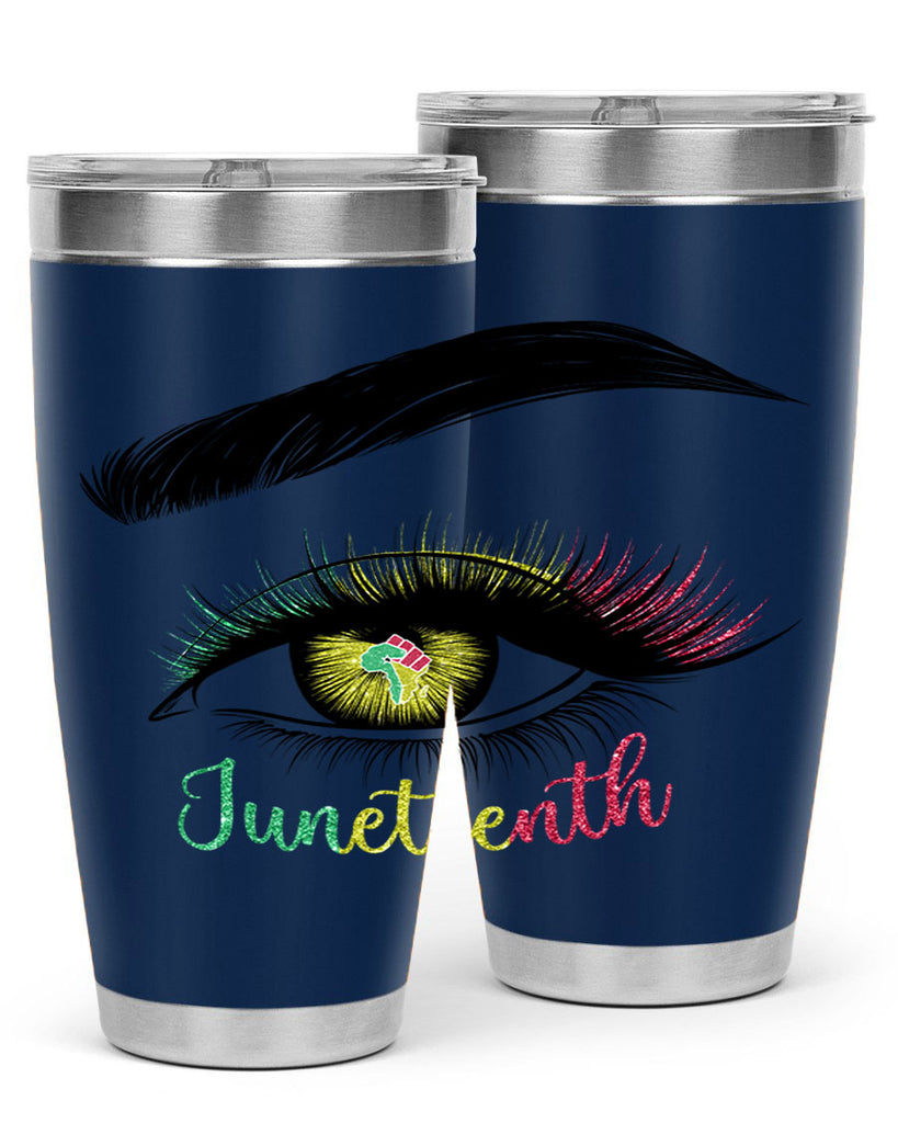 Juneteenth 1865 GirlS Eye 3#- Juneteenth- tumbler