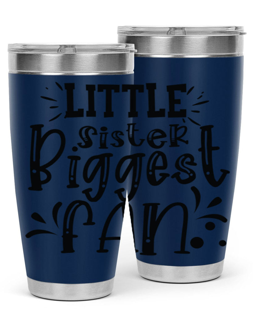 Little Sister Biggest Fan 2055#- baseball- Tumbler