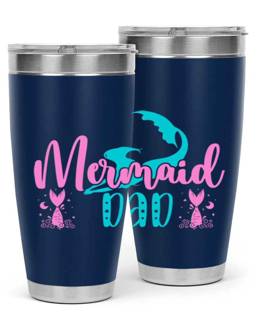 Mermaid Dad 356#- mermaid- Tumbler