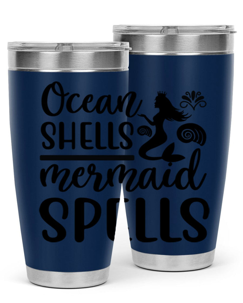 Ocean shells mermaid spells 522#- mermaid- Tumbler
