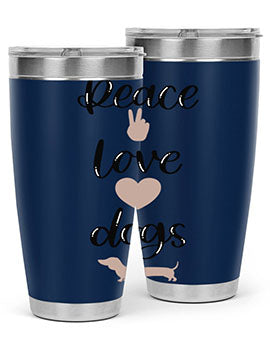 Peace Love Dogs Style 11#- dog- Tumbler