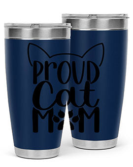 Pround Cat Mom Style 103#- cat- Tumbler
