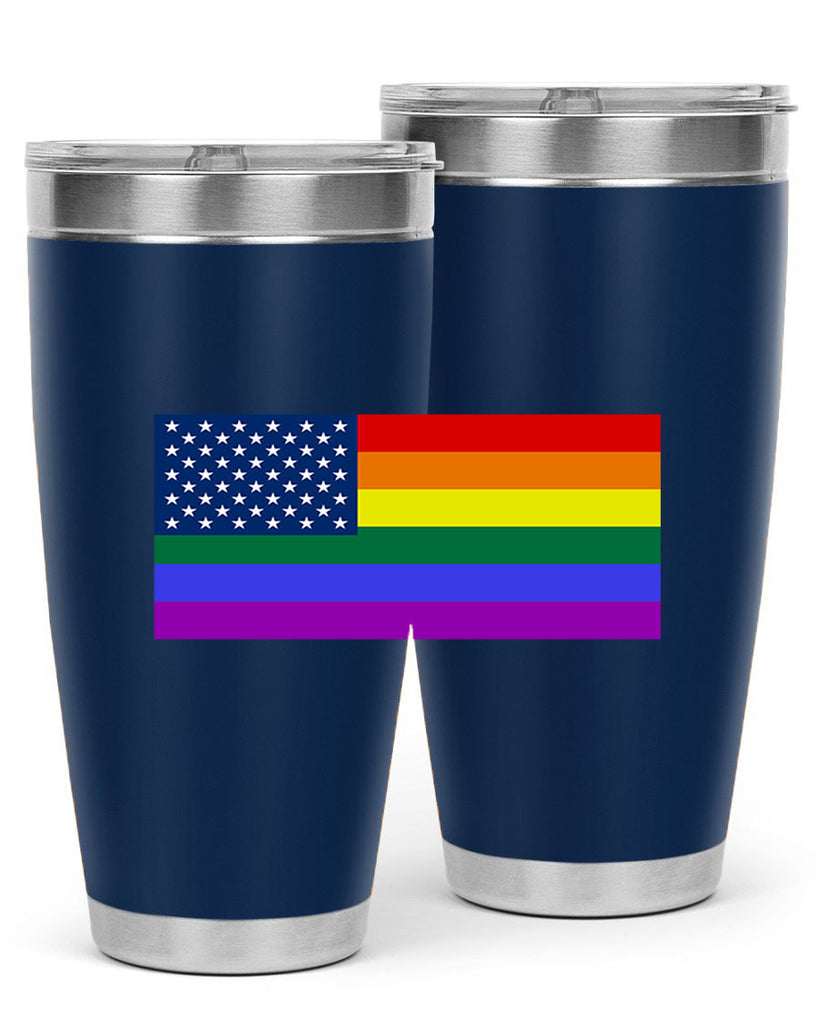 Rainbow american flag 11#- lgbt- Tumbler