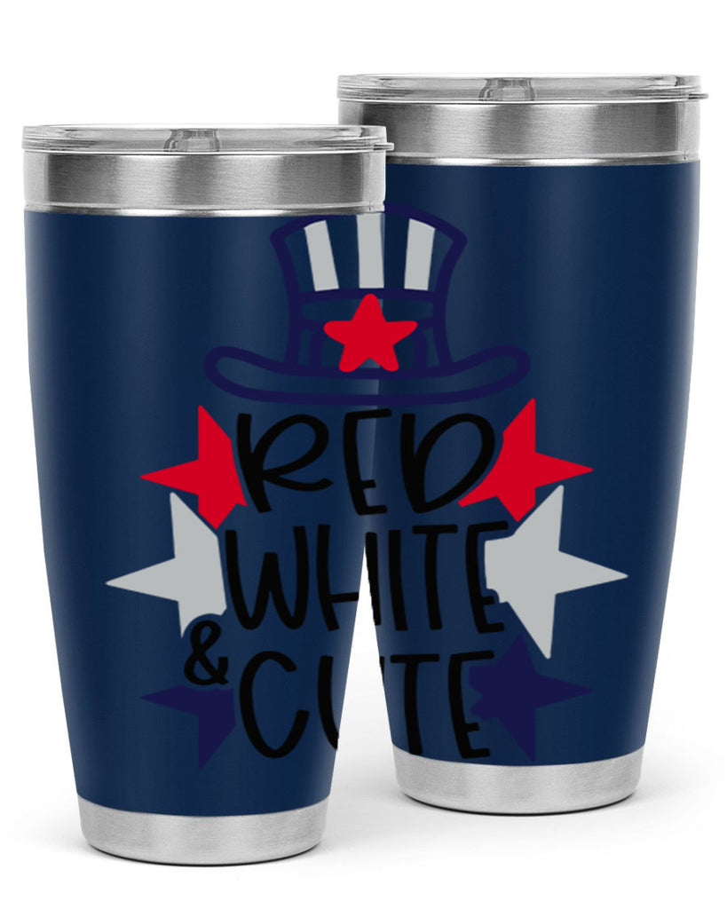 Red White Cute Style 169#- Fourt Of July- Tumbler