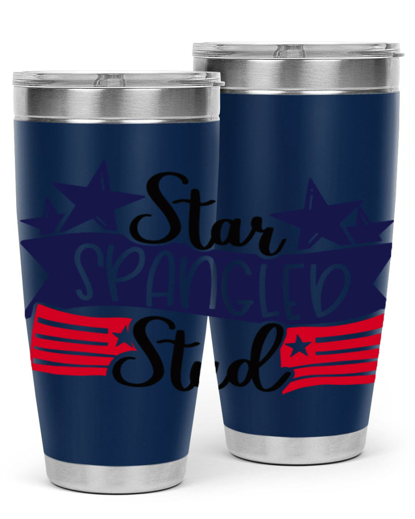Star Spangled Stud Style 173#- Fourt Of July- Tumbler