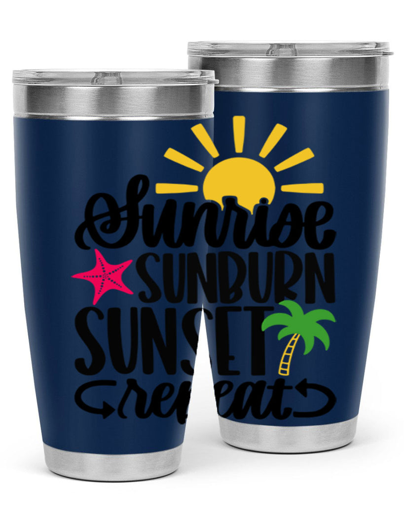 Sunrise Sunburn Sunset Repeat Style 16#- summer- Tumbler