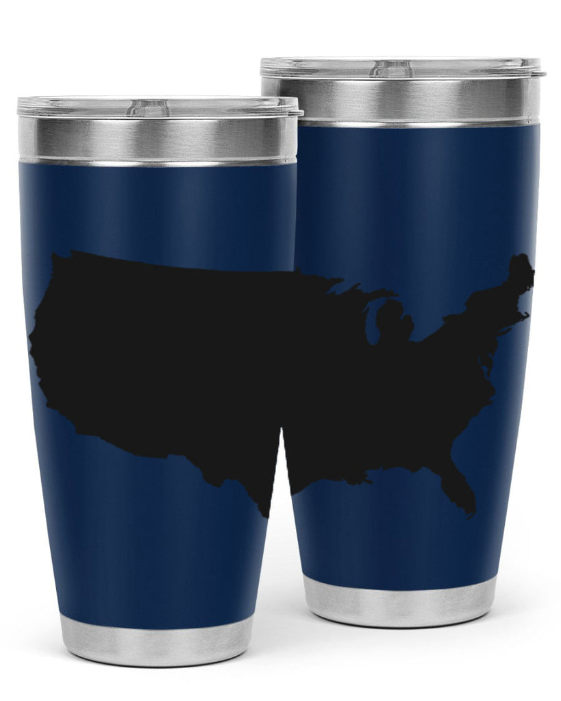 USA Solid Map Style 76#- Fourt Of July- Tumbler
