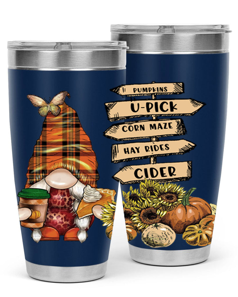 VintageFallGnome 625#- fall- Tumbler