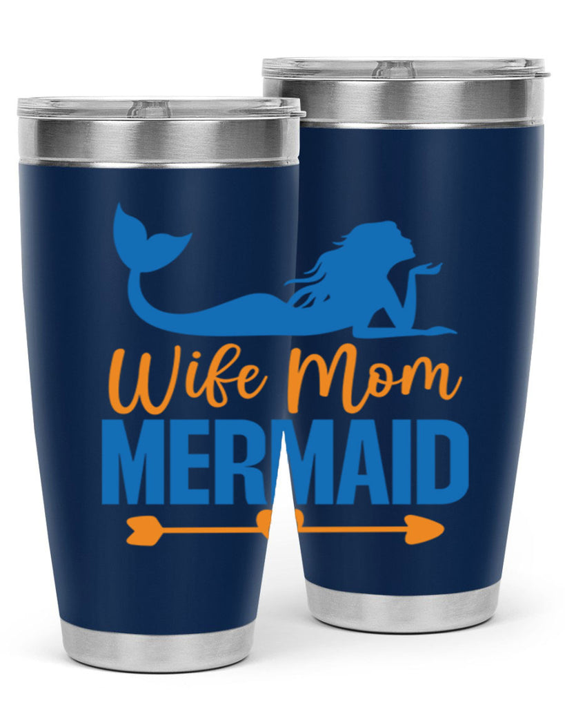 Wife Mom Mermaid 673#- mermaid- Tumbler