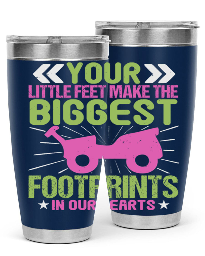 Your Litle feet me foot prints in our hearts Style 158#- baby- tumbler