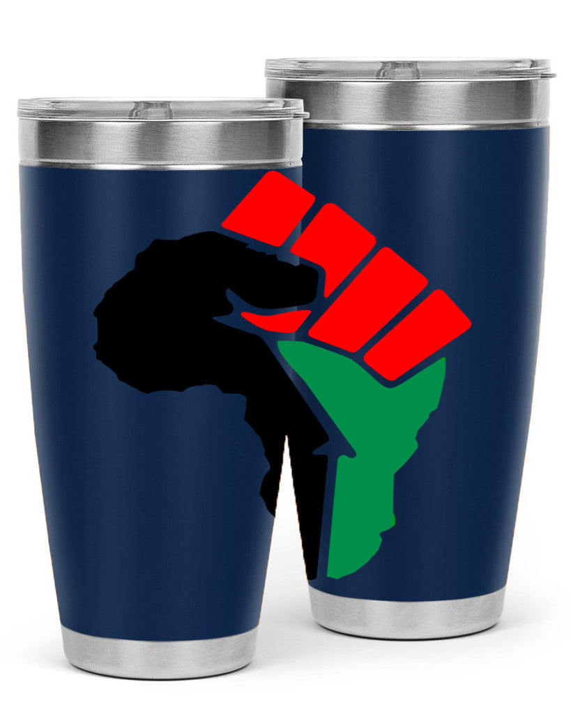 african power fist 274#- black words phrases- Cotton Tank