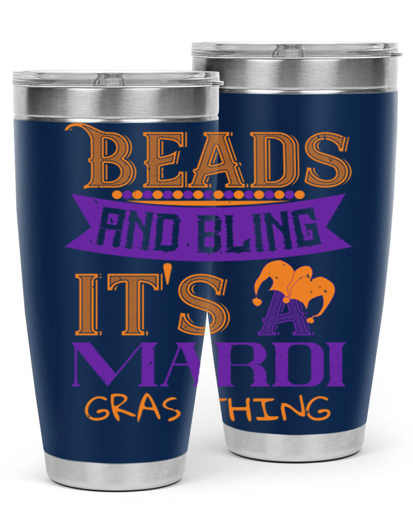 beads and bling its a mardi gras thing 51#- mardi gras- Tumbler