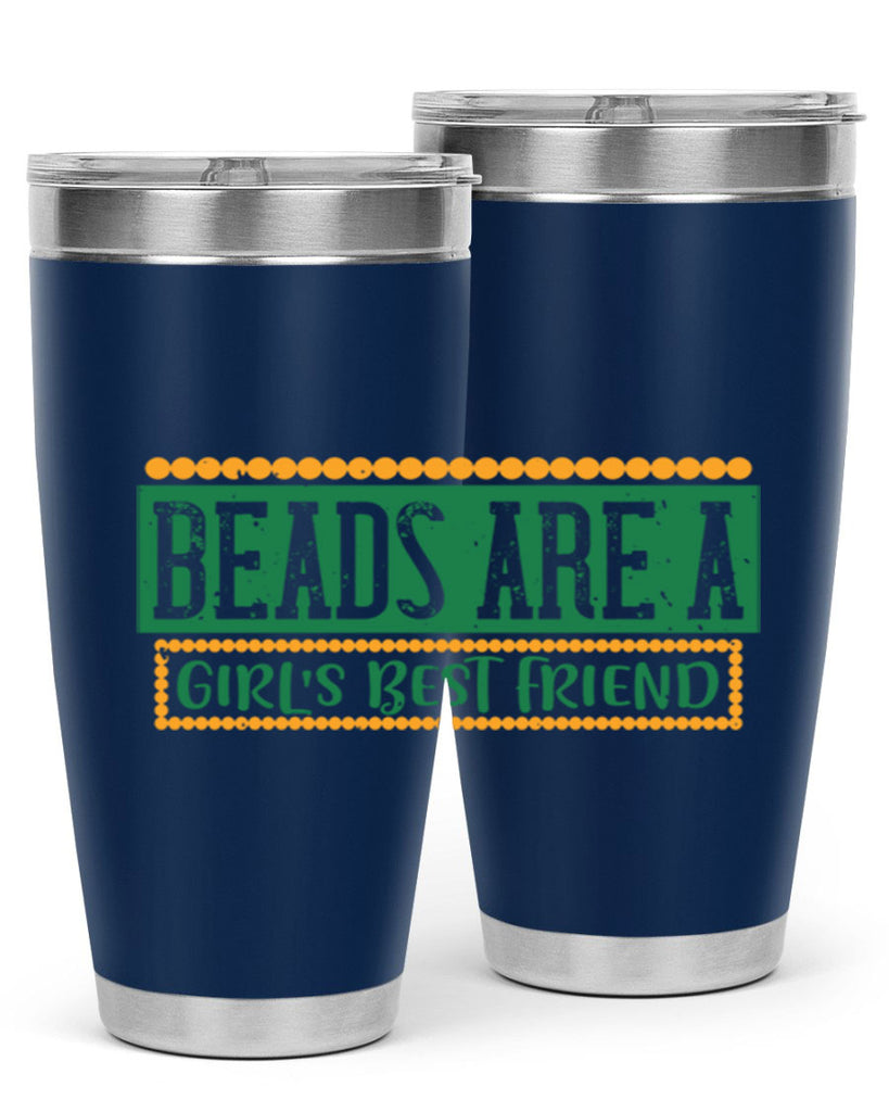 beads are a girls best friend 29#- mardi gras- Tumbler