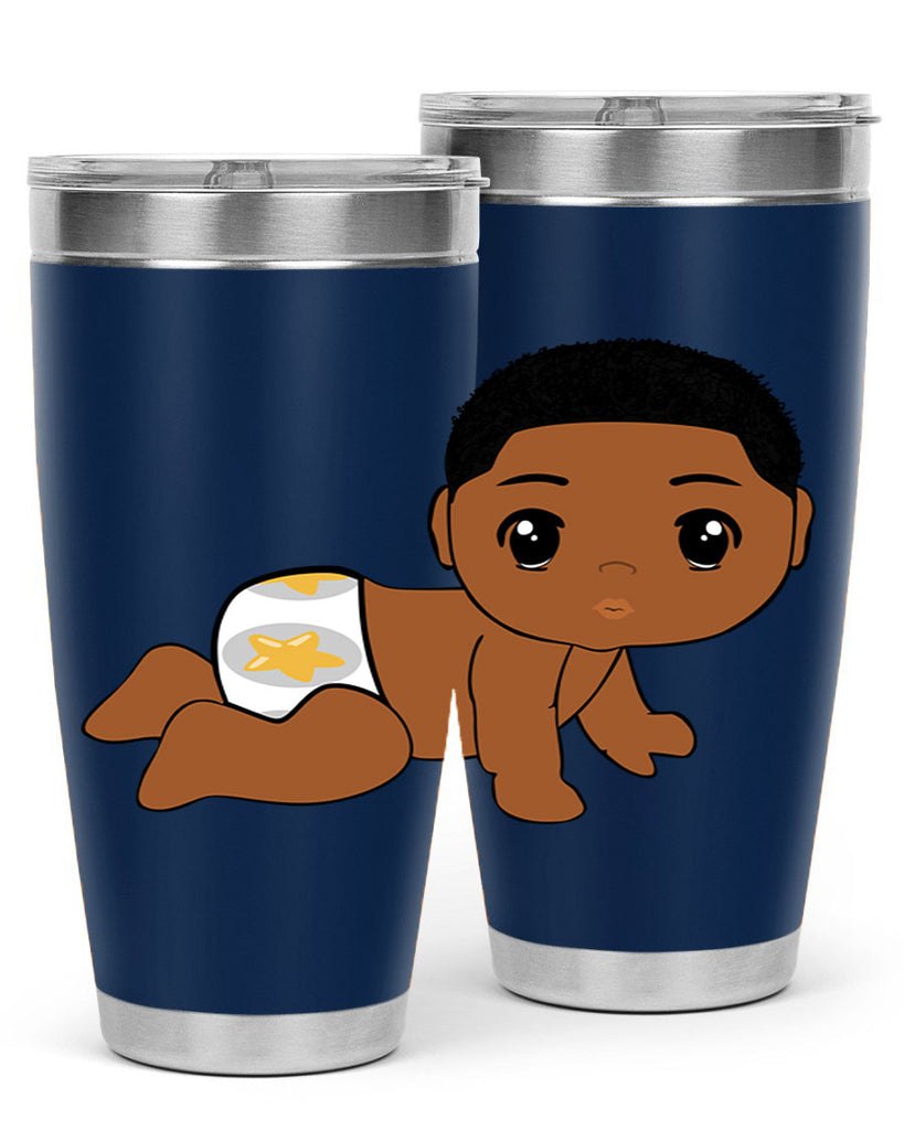 black baby boy 3#- black men - boys- tumbler