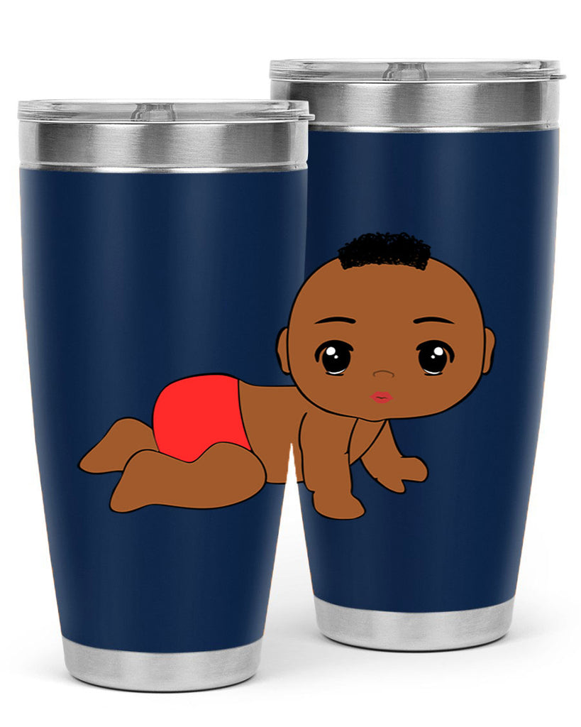 black baby boy 5#- black men - boys- tumbler