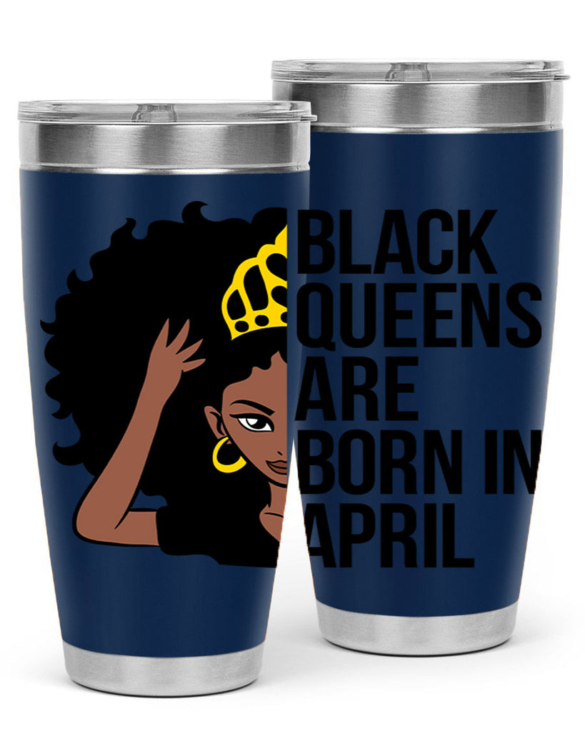 black queens are born in april 218#- black words phrases- Cotton Tank