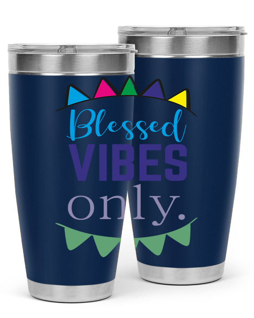 blessd vibes only- black words phrases- Cotton Tank