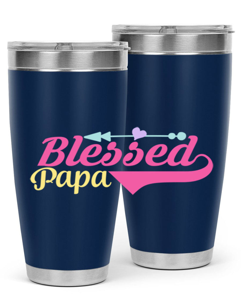 blessed papa 73#- grandpa - papa- Tumbler