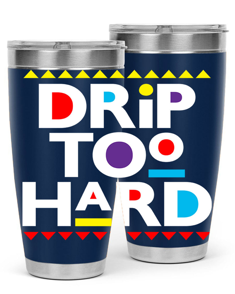 drip too hard 163#- black words phrases- Cotton Tank