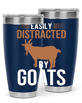 easily distracted by goats Style 5#- goat- Tumbler