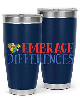 embrace differences Style 13#- autism- Tumbler